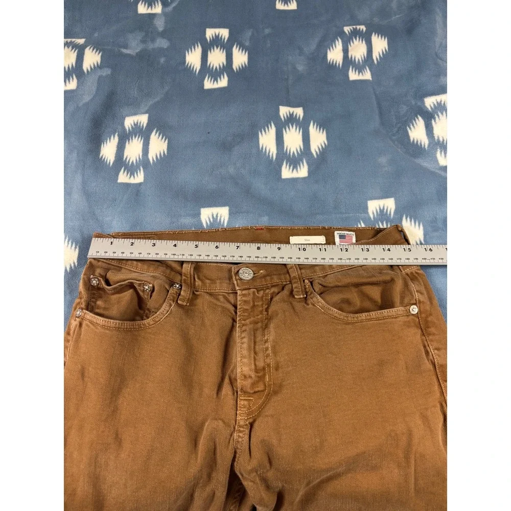 Noend Denim Mens Slim Fit Jeans Oak Brown Made in USA MS1034IOAK32 Size 32